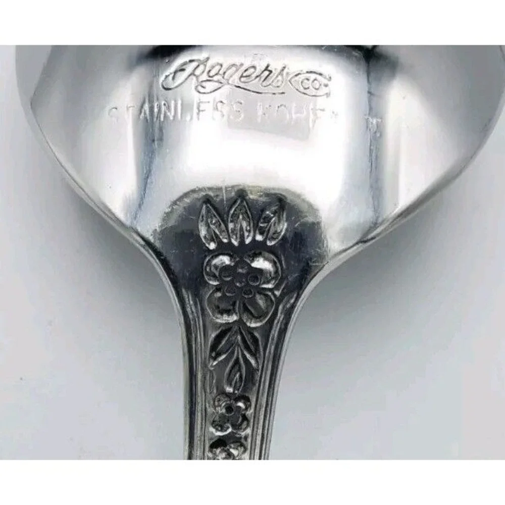 Rogers Co. Stanley Roberts Kings Berry  Big Place Soup Spoon Stainless‎ Korea